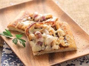 Grilled BBQ Chicken Pretzel Pizza 1 package Salted Pretzel Roll Mix 1 cup water 2 tablespoons olive oil, divided 1 medium red onion, sliced 1 teaspoon Garlic Pepper Seasoning Heavy-duty aluminum foil