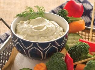 Veggie Kabobs with Dill Pickle Dip ½ cup mayonnaise ½ cup sour cream 1 packet Dill Pickle Dip Mix 24 broccoli florets 24 grape tomatoes 24 (1-inch) cucumber slices 3-4 carrots, peeled and sliced into