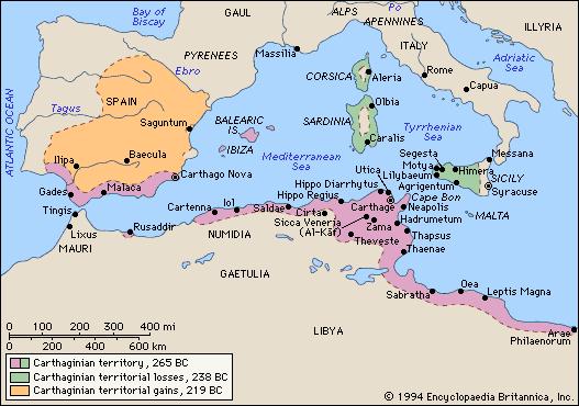 3. Carthage had strong ties to the Mediterranean a. Founded by Phoenician traders b.