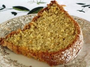 Passover Nut Sponge Cake 12 Eggs, separated 2 Cups sugar 1/3 Cup Red Sweet Passover Wine 1 & ½ Cups Matzoh Cake Flour 1 Cup finely chopped walnuts Grated rind of a large lemon OR two small lemons