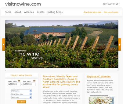 Websites Consumer Website: The council promotes and educates the public with the official North Carolina wine consumer website, www.visitncwine.com.