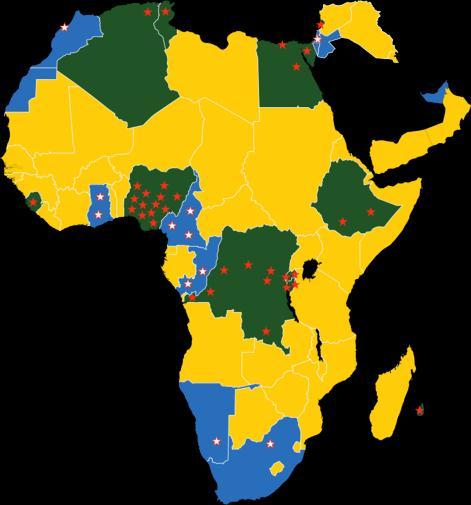 A long-standing presence and extensive geographic footprint in Africa 57 plants in 20 countries Legenda Operations Consolidated Joint Ventures/Participations Export Production Footprint