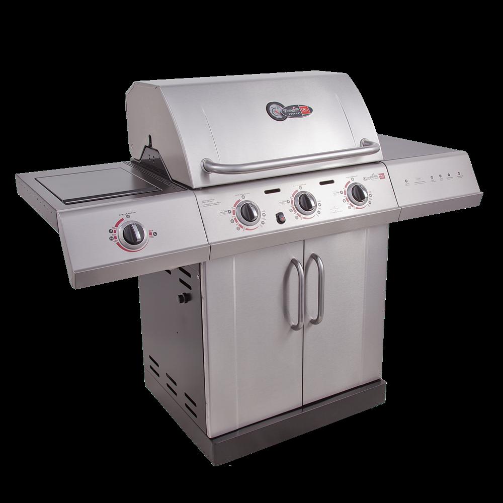 Barbeques presently in stock at Conspec Limited 140815 Char-Broil Gourmet 3 Burner Gas Grill Model 463251714 $893.00 delivered.