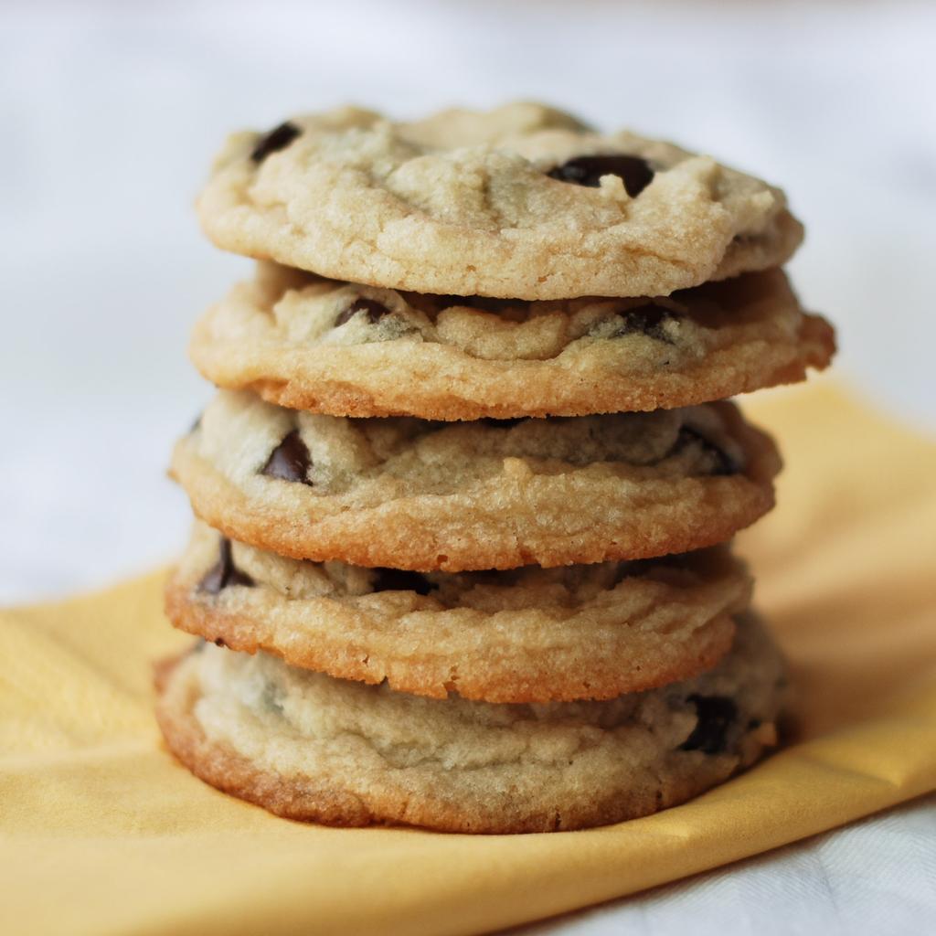 Chocolate Chip Cookies Even cookie connoisseurs approve this healthconscious treat. Nonstick cooking spray 1/4 cup packed brown sugar 3 Tbsp. granulated sugar 3 Tbsp. butter or margarine 1/2 tsp.