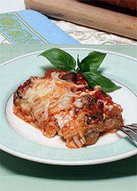 Cheesy Eggplant Casserole This Cheesy Eggplant Casserole is basically vegetarian lasagna. Lasagna is an easy, filling one-dish meal.