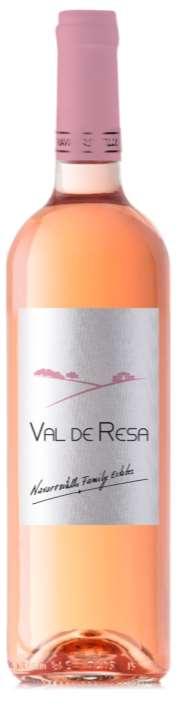 Our wines Val de Resa young rosé wine Special blending of selected grapes of noble Grenache Rouge It presents an attractive bright pale pink color