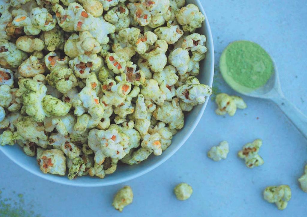 Mighty Matcha Salted Dairy Free 10 cups of popped popcorn 1 ½ tbsp.