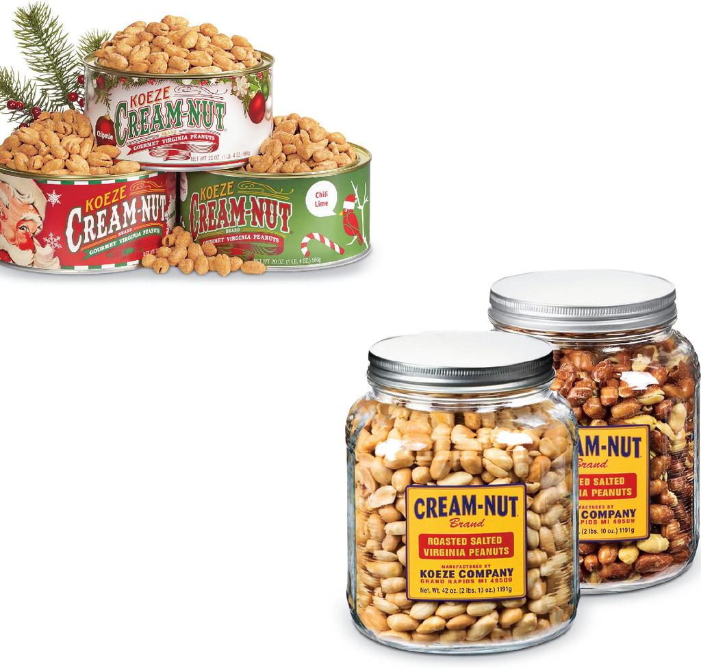 CREAM-NUT BRAND SEASONED VIRGINIA PEANUTS We are proud to offer an amazing selection of spiced gourmet Virginia peanuts, roasted and coated with just the perfect amount of carefully blended spices.