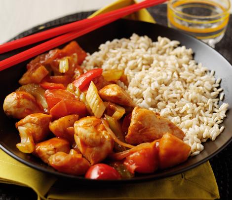 Sweet and sour chicken Kids will enjoy this sweet and sour recipe - so much healthier than the takeaway version. Swap the chicken for turkey or lean pork if you fancy a change.
