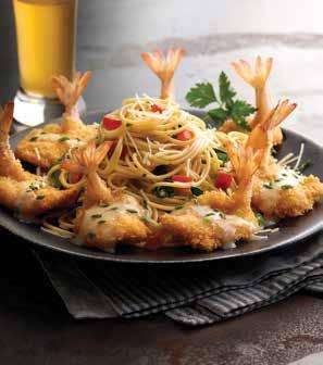 99 SHRIMP FRESCA PASTA Parmesan-crusted shrimp, tomatoes, spinach, light lemon butter sauce (2000 cal) 19.