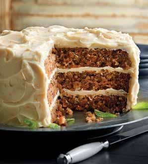 99 CARROT CAKE Layers of subtly spiced carrot cake, cream cheese frosting (1920 cal) 8.