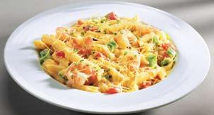 HOMESTYLE CHICKEN & PASTA At Elmer s comfort food favorites include tender grilled chicken, pasta with red sauce and meatballs, pasta with chicken or shrimp, and our any-time-of-year turkey dinner.