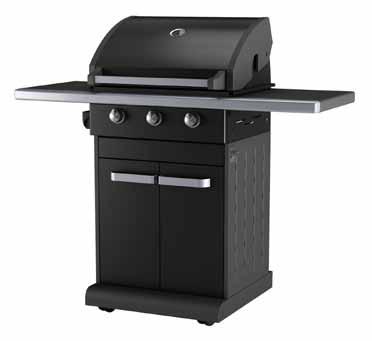 Icon 300 Black Features & Benefits Healthier cooking with GrillSmart Technology Easy Assembly Quick easy start with Jetforce Ignition to all burners Superior taste with Fervor matte enameled cast