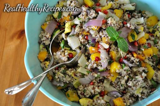 BEST Roasted Vegetable Quinoa Salad Source: realhealthyrecipes.