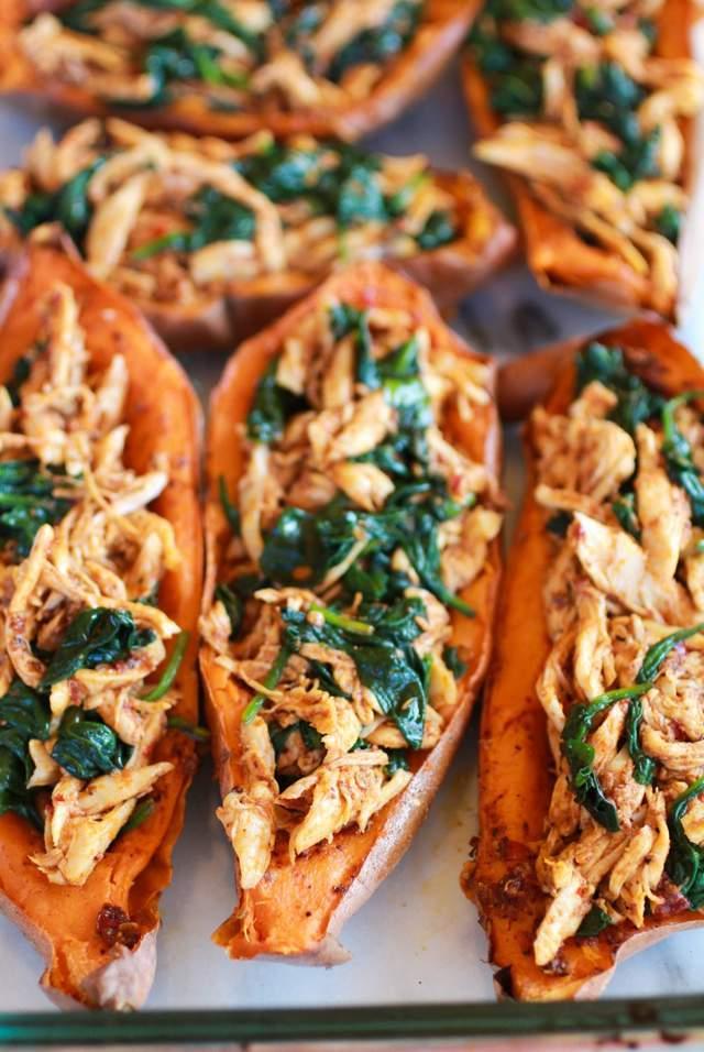 3 medium sweet potatoes 3/4 pound (about 2 small) boneless skinless chicken breast 1/4 cups olive oil 2 tablespoon fresh lime juice 2 cloves garlic, minced or grated 3 whole chipotle pepper, minced 1