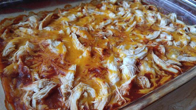 Chicken Tamale Casserole 2 cups shredded chicken (cooked) 1 cup shredded cheese 1/3 cup milk 1 egg 1/8 teaspoon cayenne pepper 1 teaspoon ground cumin 14.
