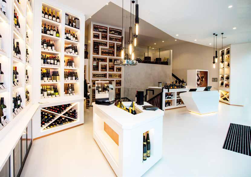 which offer 48 wines to sample in an informal, ultramodern environment with informal canapes