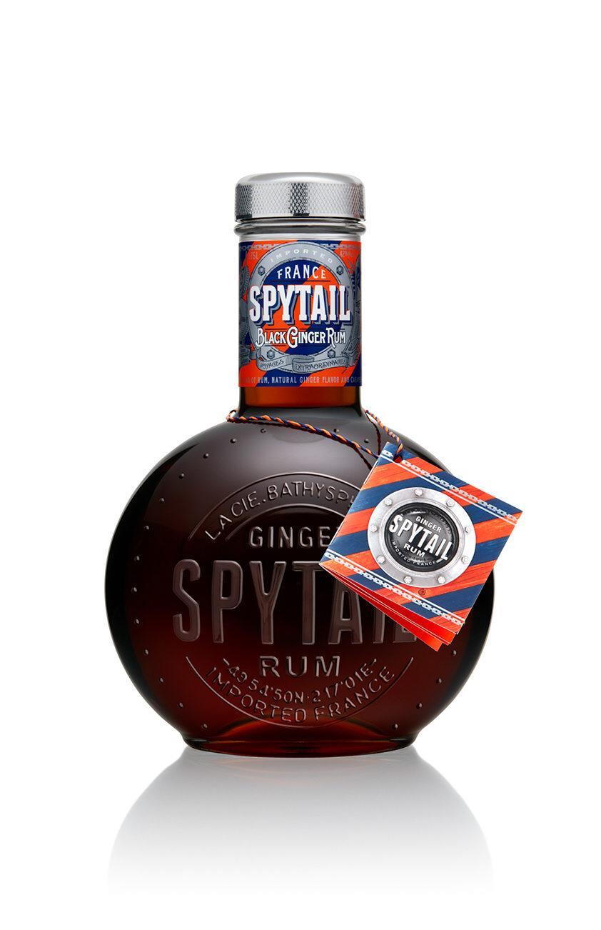 Spytail Black Ginger Rum Caribbean Rum blended and bottled in Cognac, France.