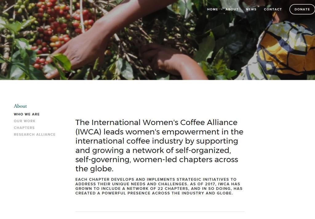 International Women's Coffee Alliance Sponsorship for the event which helps