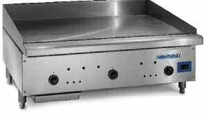 GriddleS Snap action Griddle FeatureS Full 24" (610) depth plate for more cooking surface Full width rear flue aids uniform heat distribution across griddle surface 4" (102) tapered stainless steel