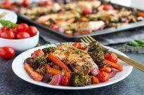 One-Pan Balsamic Chicken Veggie Bake Planned for Supper on Saturday, January 13, 2018 Source: therealfoodrds.
