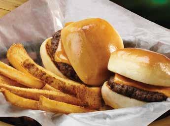 Ranger Meals For kids 12-years-old and under Includes a kid-sized soft drink or Iced Tea and 1 made-from-scratch side Mini-Cheeseburgers* Two small cheeseburgers on our fresh-baked bread.