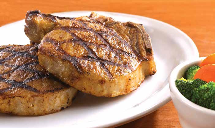 .. 645 Beef Steak Tips** Tender pieces of steak with sautéed mushrooms and onions in a made-from-scratch brown gravy, served with seasoned rice or mashed potatoes.