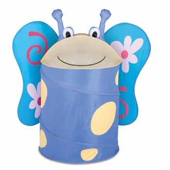 HONEY-CAN-DO Kids Organizers and Hampers Pop Up Hamper (Butterfly) 48483 Size: 18.25 L x 18.25 W x 30 H 12 per case 847539020594 Large kid s pop up hamper (butterfly) 170t polyester 3.