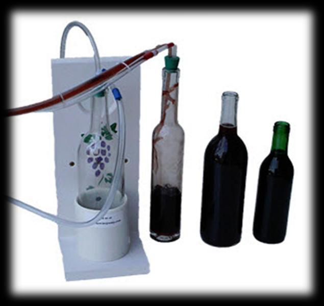 3.5 Bottling Wine with the All in One Wine Pump 1. Place your full vessel of wine lower than the surface you are bottling (on the floor).