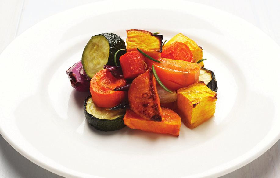 roast vegetables Olive oil 500g butternut pumpkin, cut into 4 cm chunks 2 parsnips, peeled and cut into 4 cm chunks 2 carrots, peeled and cut into 4 cm chunks 2 zucchini, cut into 4 cm chunks 2 red