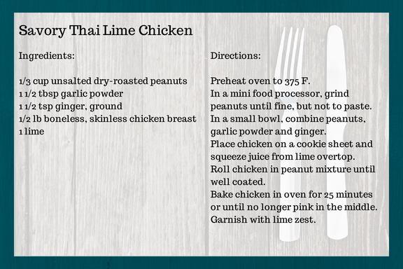 Savory Thai Lime Chicken In the mood for a Thai meal tonight?