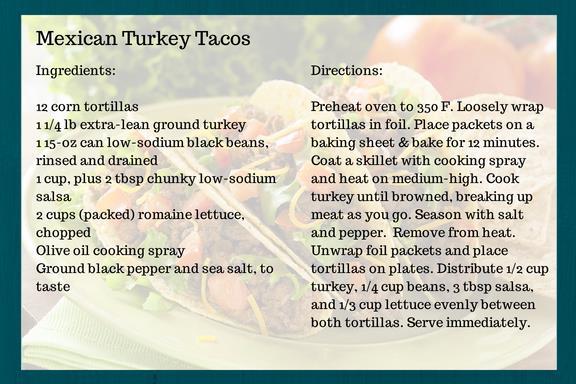 Mexican Turkey Tacos Why grab unhealthy Mexican fast food when you can prepare these