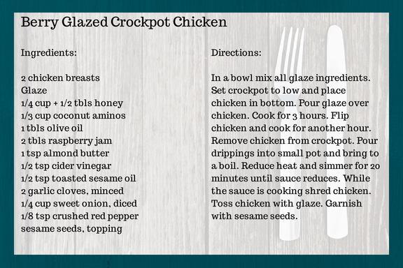Berry Glazed Crockpot Chicken Naturally sweet and a true comfort food, all you