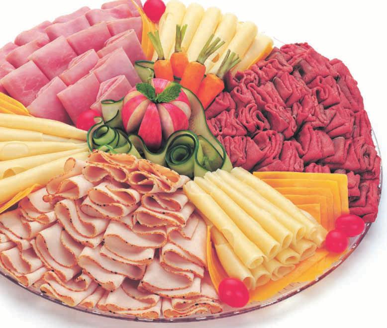 We also offer famous Alpine Lace or Land O Lakes cheeses for all Party Platters at a slightly higher price.