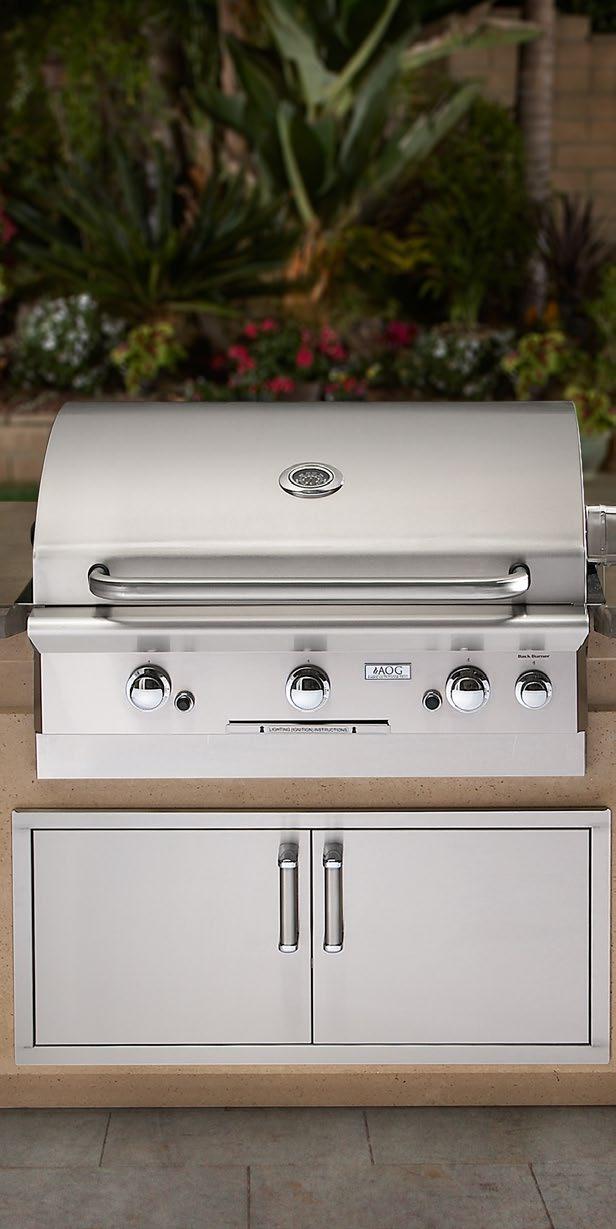 BUILT-IN COLLECTION Ideal for the outdoor kitchen, the American Outdoor Grill is