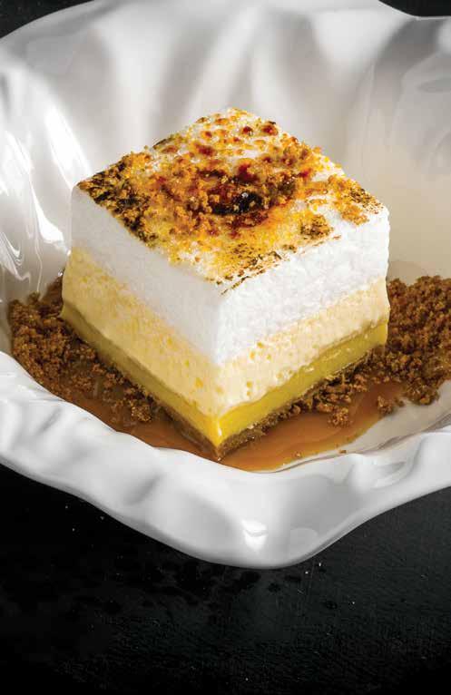 custard and graham crust, served with crushed