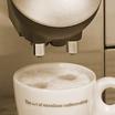 you can dispense coffee and foamed milk or coffee and warm milk simultaneously.