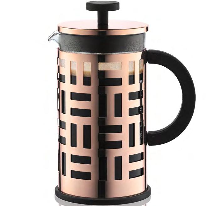 Coffee Makers No paper filter! No capsule! Stainless steel frame and plunger Borosilicate glass beaker BPA-Free Made in Europe Dishwasher safe* EILEEN Coffee Maker 1.