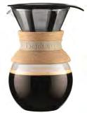 Dishwasher safe POUR OVER Coffee Maker with leather band *cork and leather parts are