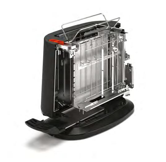 Toaster Toaster with -slice opening has variable temperature control designed to toast to perfection.