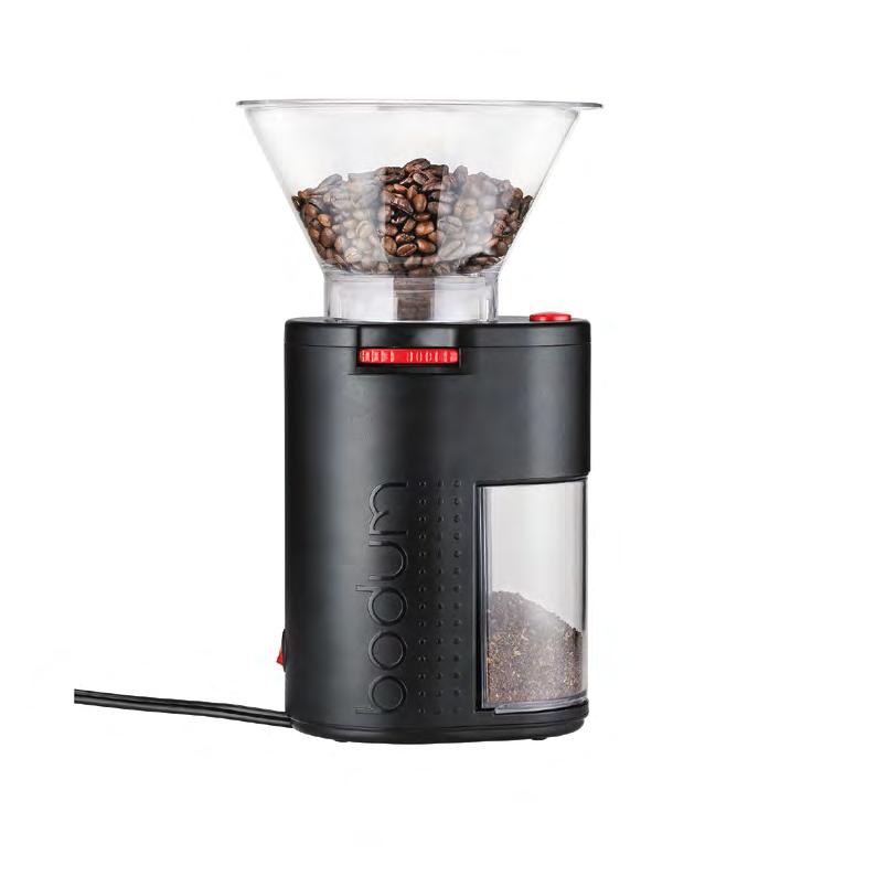 Burr Coffee Grinder The Burr coffee grinder uses conical burr grinders, the best you can get. The result is oily and flavoured coffees.