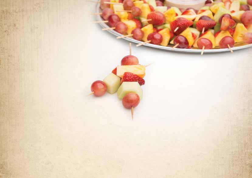 1. Fresh fruit skewer platter An assortment of