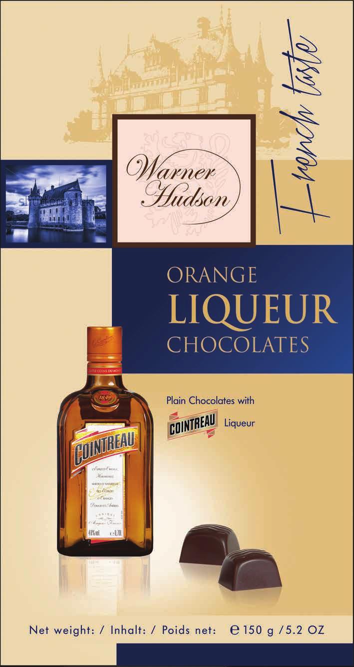 Warner Hudson SMALL BOXES Orange Liqueur Chocolates 150g Plain