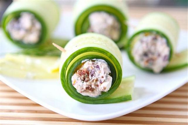 PALEO HAM & CUCUMBER ROLLUPS Ideal for appetizers or sides at your next get together, these roll-ups are addicting.