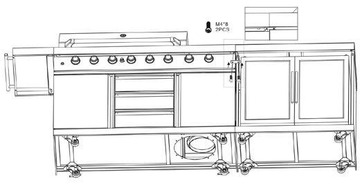 M4*8 2 PCS STEP 2 ASSEMBLY INSTRUCTIONS (SINK + TWIN