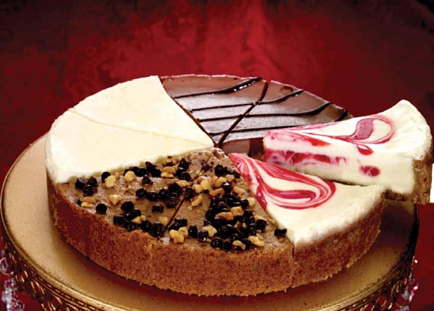 Variety Cheesecake Cheesecake de variedad 817 $18 Includes 2 slices each of