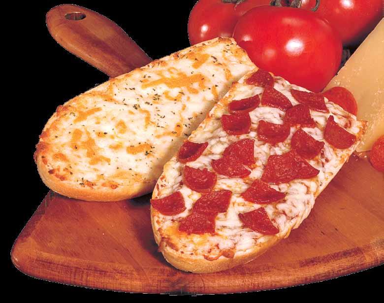 and spicy pepperoni piled on creamy mozarella (inset). 11 square 22.5 oz. $17.