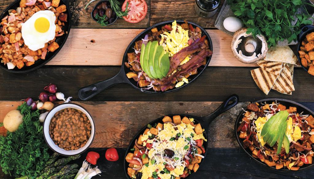 QUÉBÉCOISE BACON & AVOCADO VEGETARIAN MEXICAN For For illustration purposes purposes only only OLD-FASHIONED SKILLETS One egg any style.