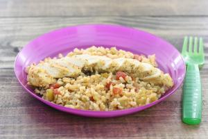 << Table of Contents Arroz Con Pollo Prep time: 10 minutes Cook time: 1 hour Makes: 6 Servings Arroz Con Pollo (rice with chicken) is a classic dish that is enjoyed throughout Spain and Latin America.