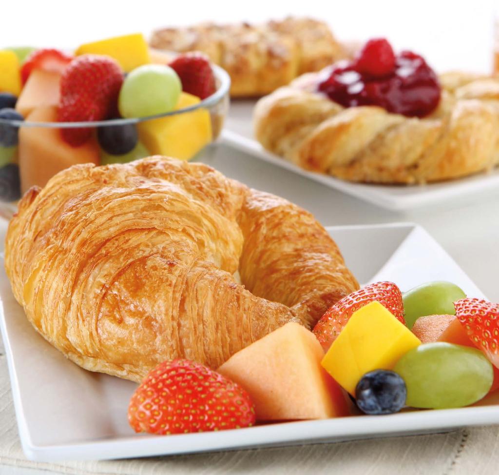 Breakfast Selection Fresh Cut Fruit platter 3.25 A selection of mini Danish pastries 1.75 Butter Croissant with jam 1.75 Natural yoghurt served with fresh fruit compote 1.